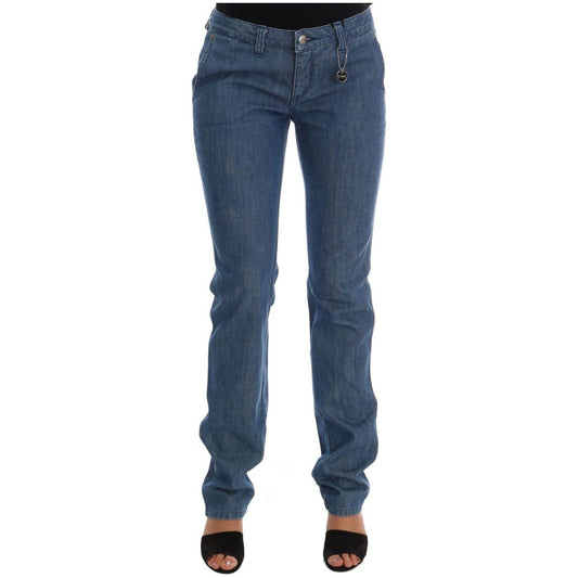 Costume National Blue Wash Cotton Slim Denim Jeans Costume National
