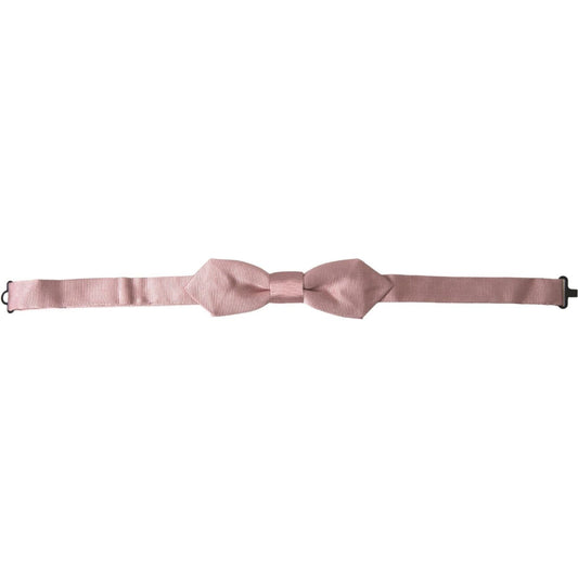 Pink Silk Adjustable Neck Men Bow Tie