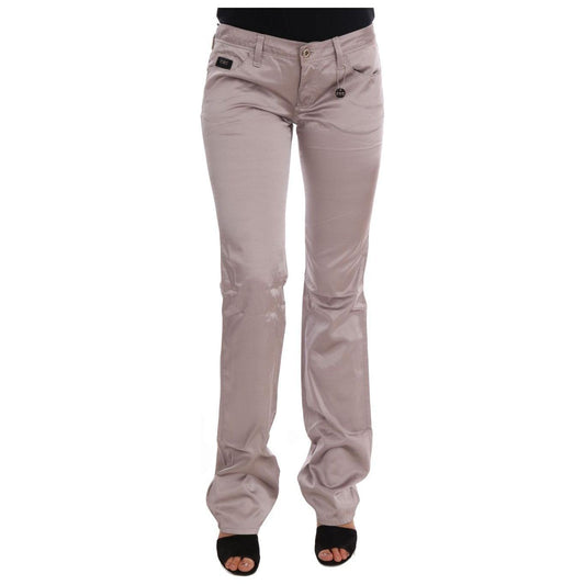 Costume National Beige Cotton Slim Fit Jeans Costume National