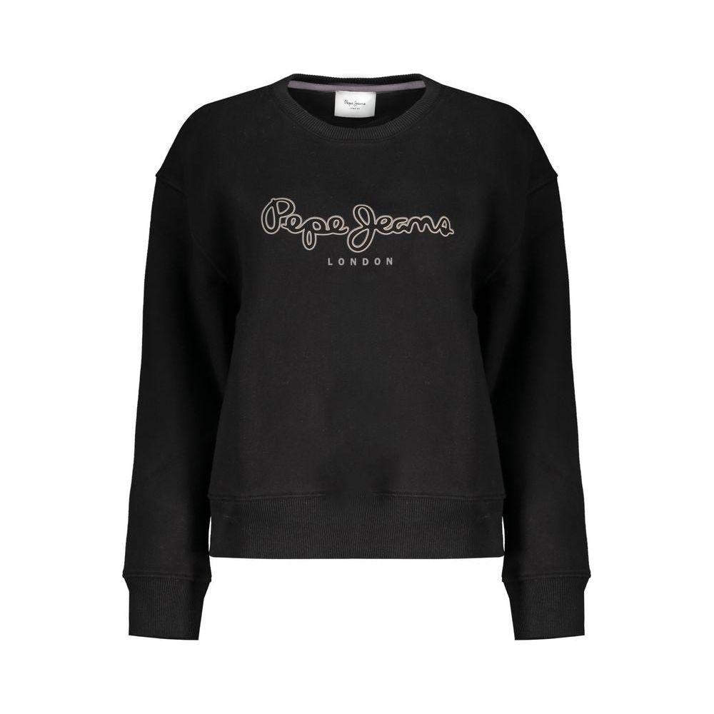 Pepe Jeans Black Cotton Sweater Pepe Jeans