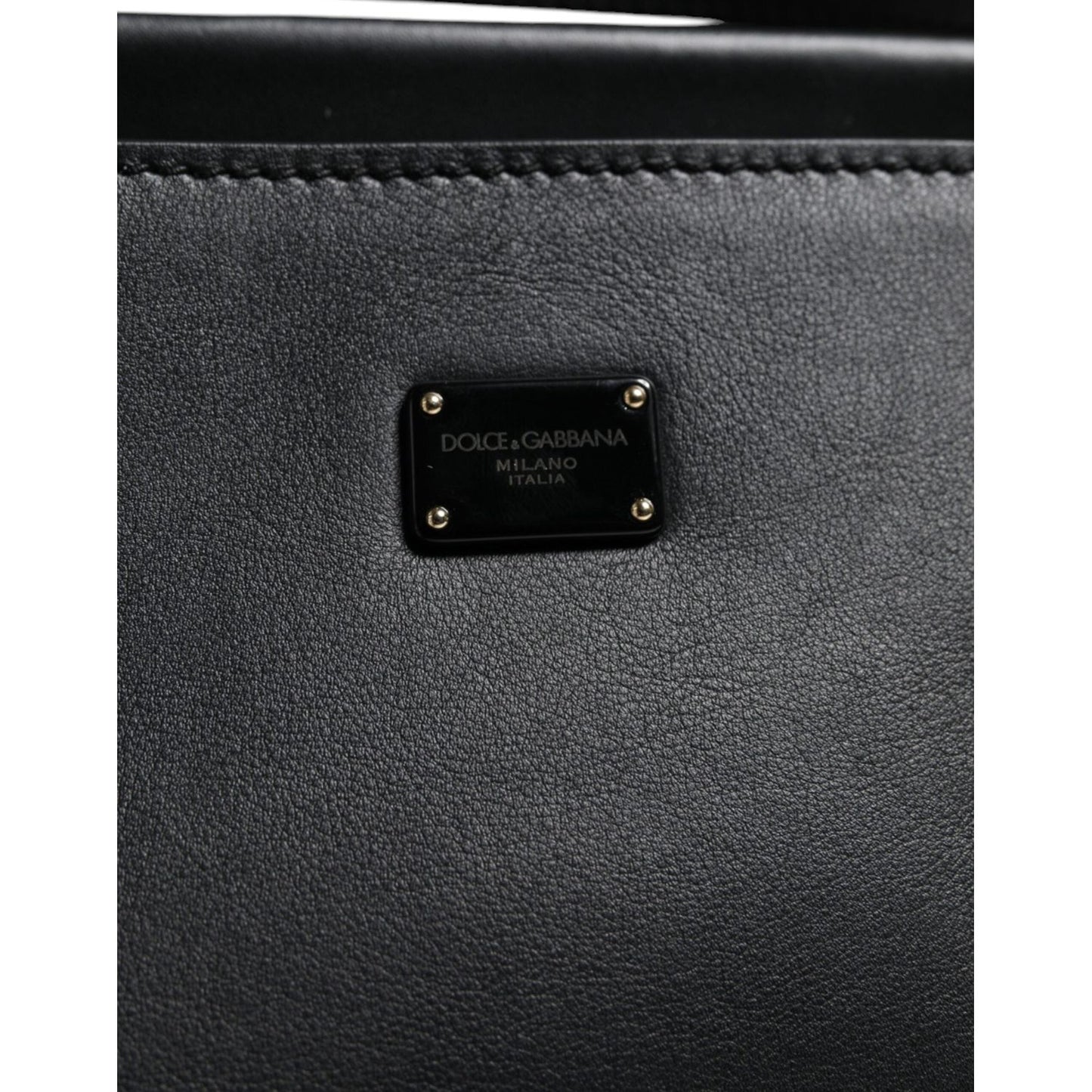 Dolce & Gabbana Black Leather SICILY Top Handle Crossbody Bag Dolce & Gabbana