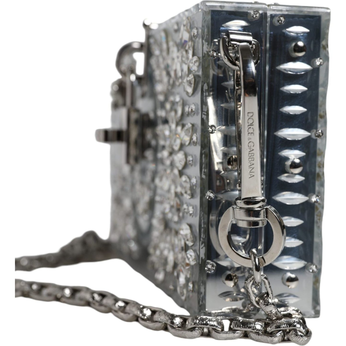 Dolce & Gabbana Silver Plexiglass Clutch Mini Evening Purse Bag Dolce & Gabbana