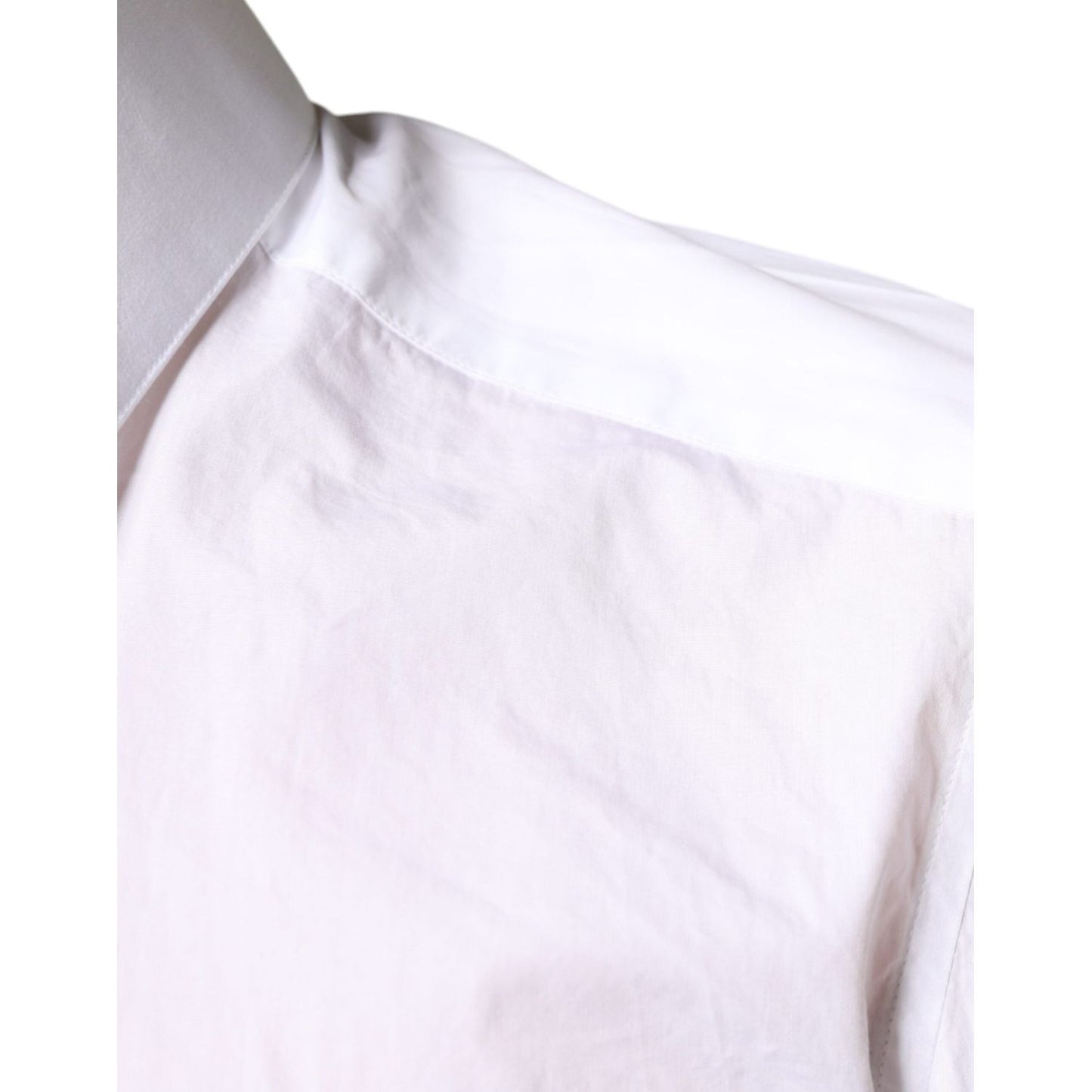 Dolce & Gabbana White Cotton Collared Men Formal Dress Shirt Dolce & Gabbana