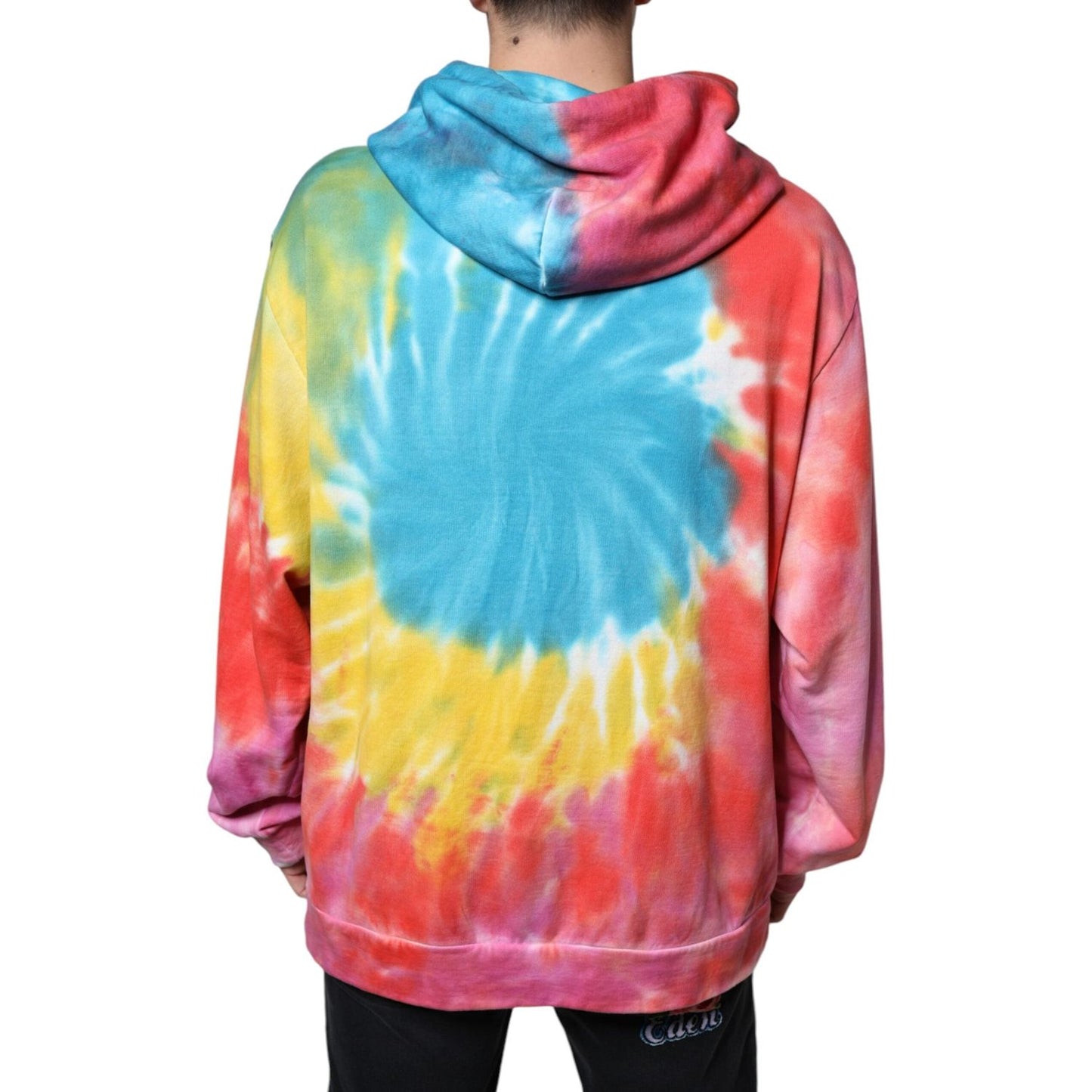 Dolce & Gabbana Multicolor Tie Dye Hooded Sweatshirt Sweater Dolce & Gabbana