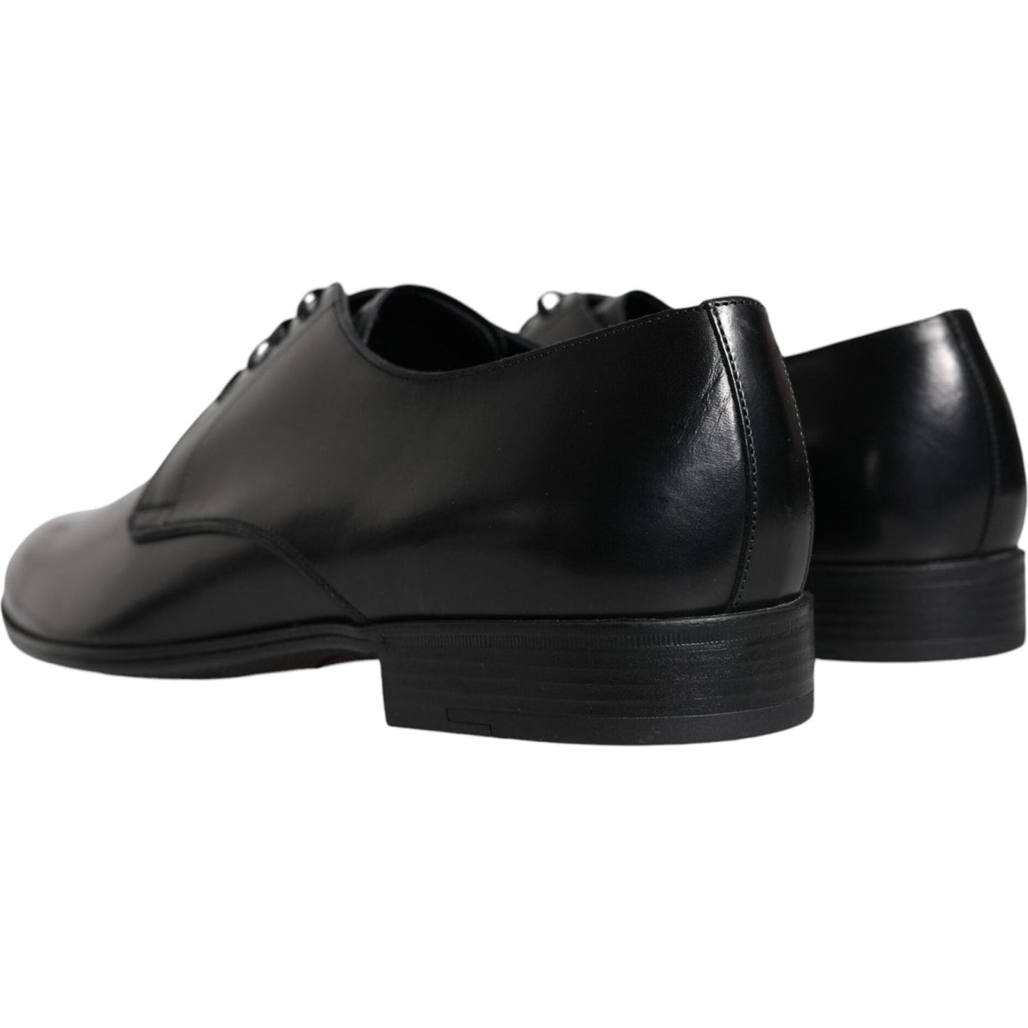 Dolce & Gabbana Black Leather Derby Formal Dress Shoes Dolce & Gabbana