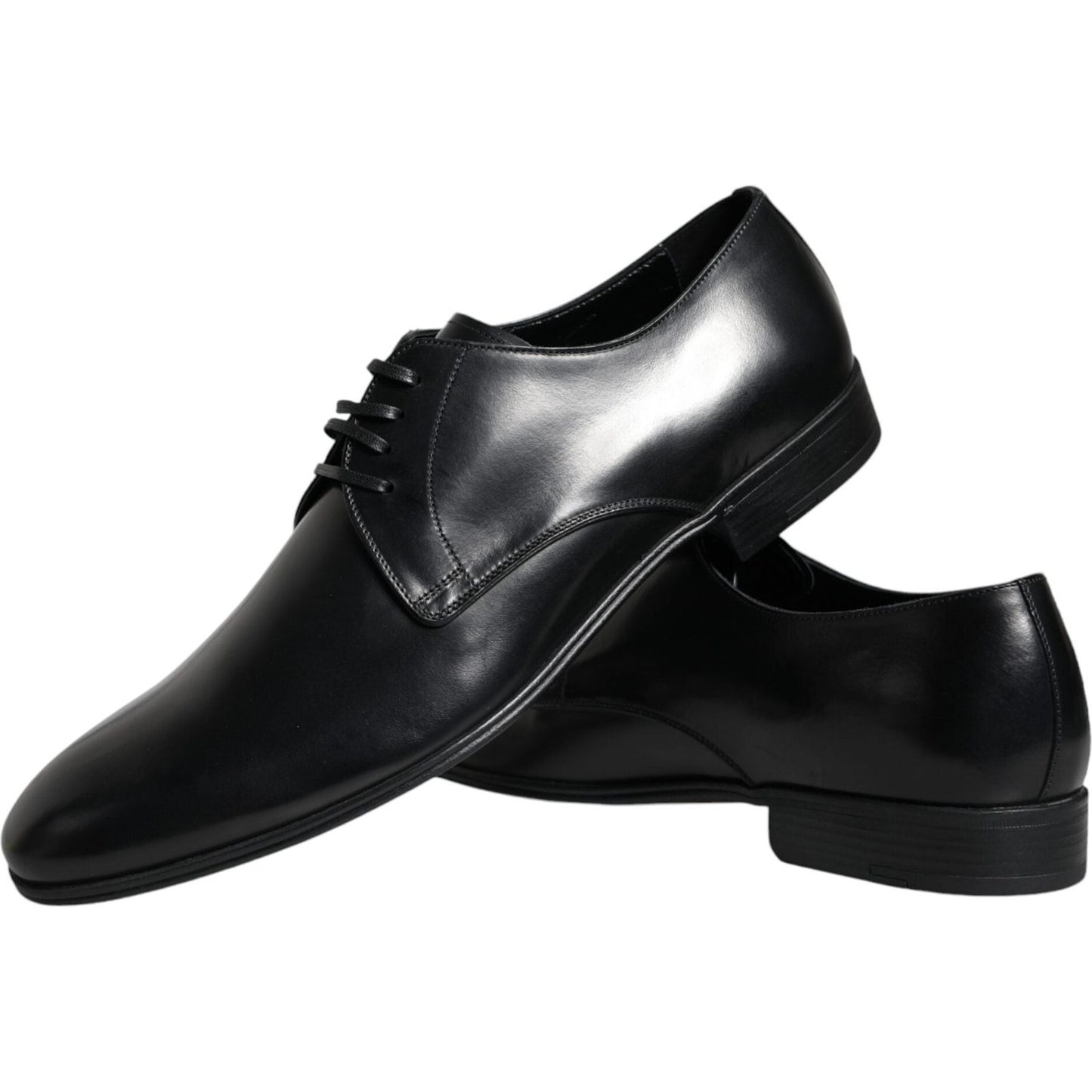 Dolce & Gabbana Black Leather Derby Formal Dress Shoes Dolce & Gabbana