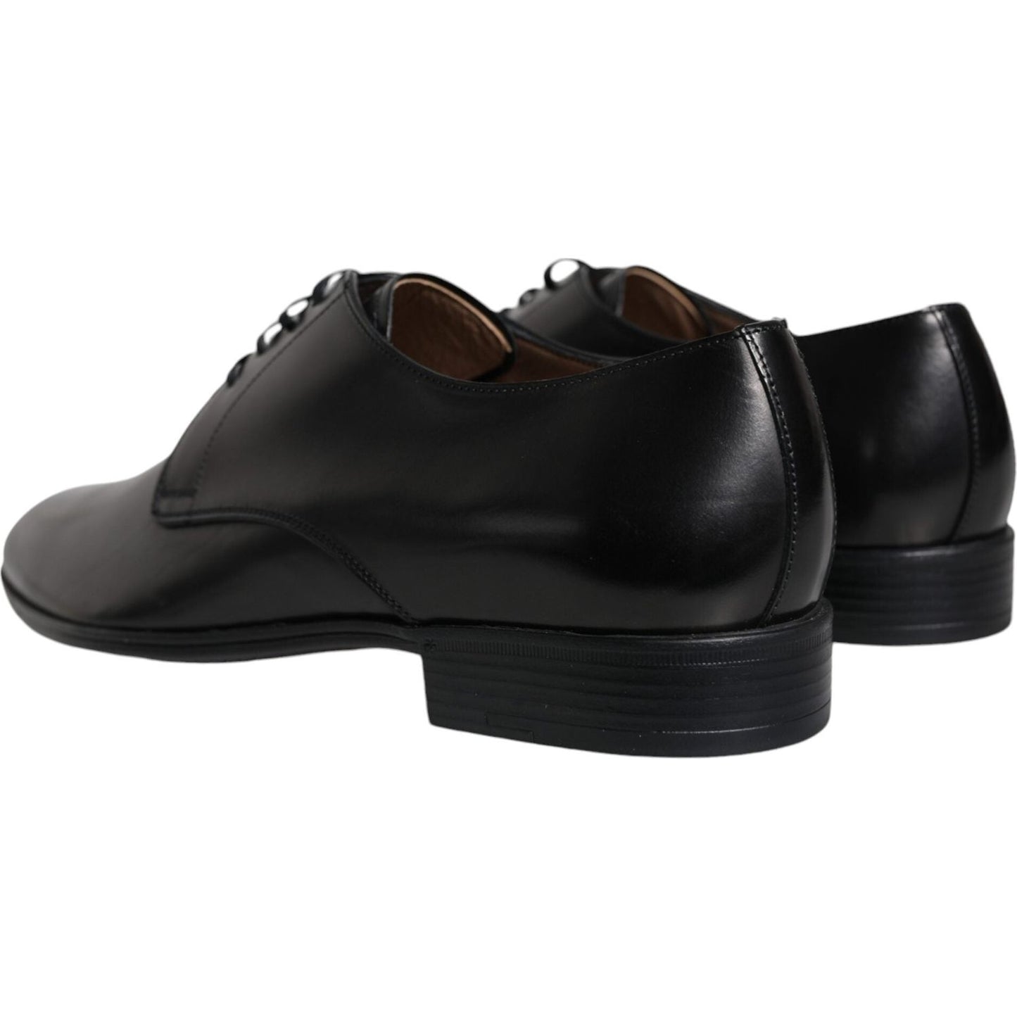 Dolce & Gabbana Black Leather Derby Formal Dress Shoes Dolce & Gabbana