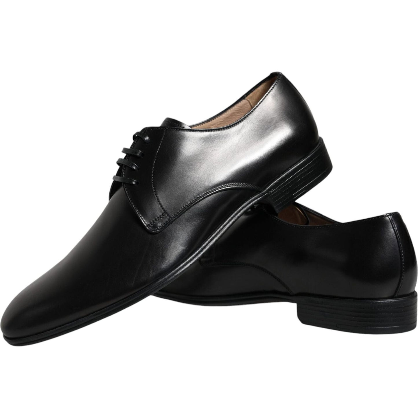 Dolce & Gabbana Black Leather Derby Formal Dress Shoes Dolce & Gabbana