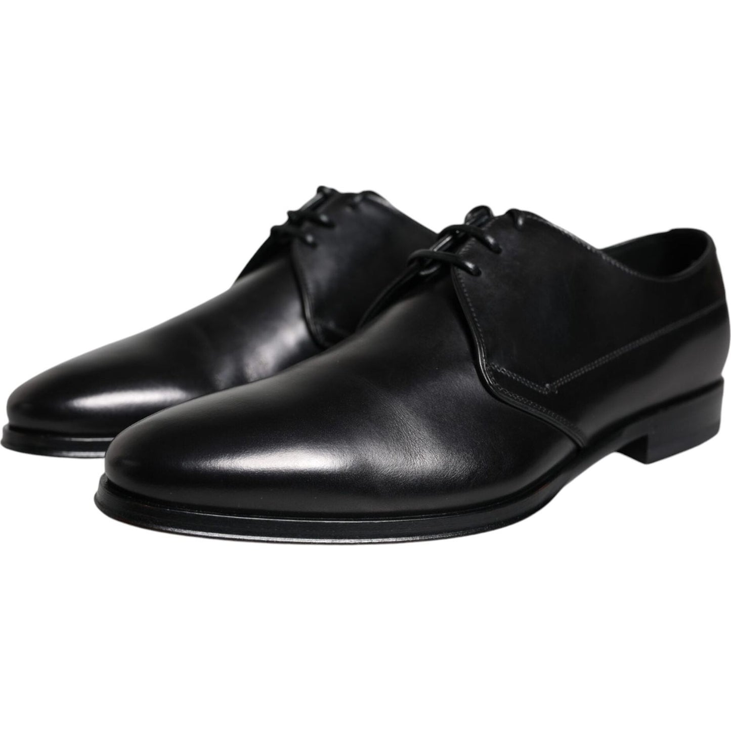 Dolce & Gabbana Black Leather Derby Formal Dress Shoes Dolce & Gabbana