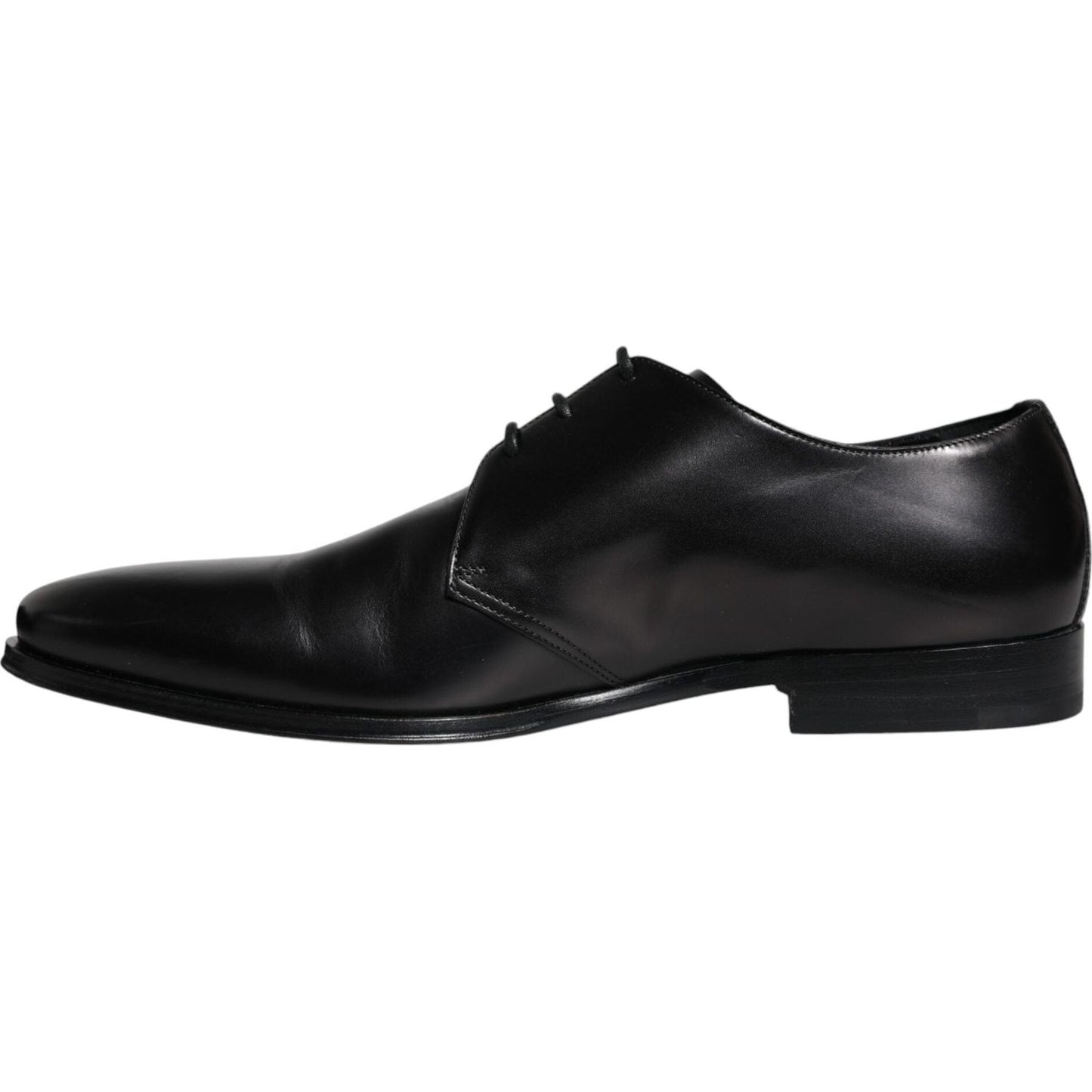 Dolce & Gabbana Black Calfskin Leather Derby Men Dress Shoes Dolce & Gabbana