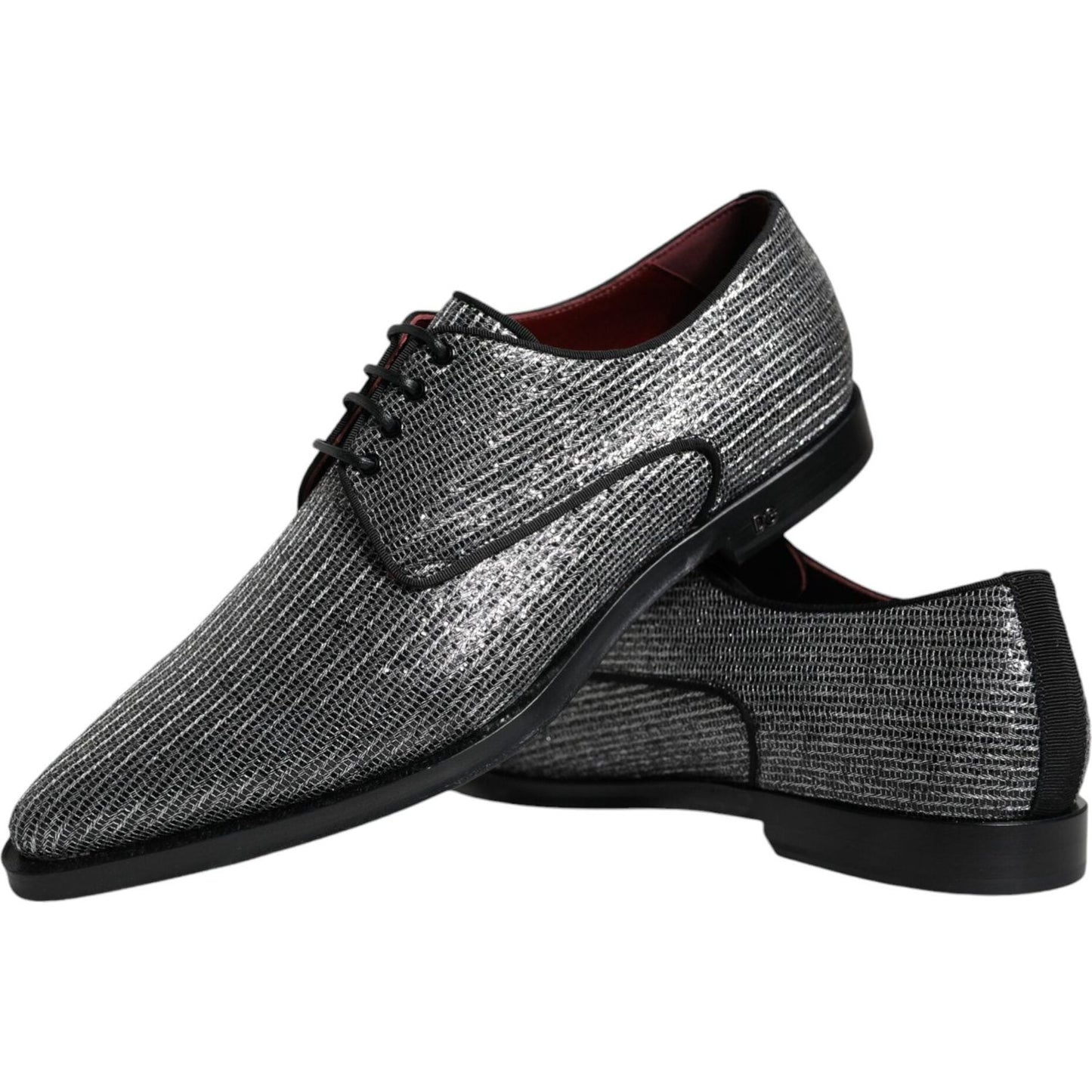 Dolce & Gabbana Silver Polyurethane Derby Formal Dress Shoes Dolce & Gabbana