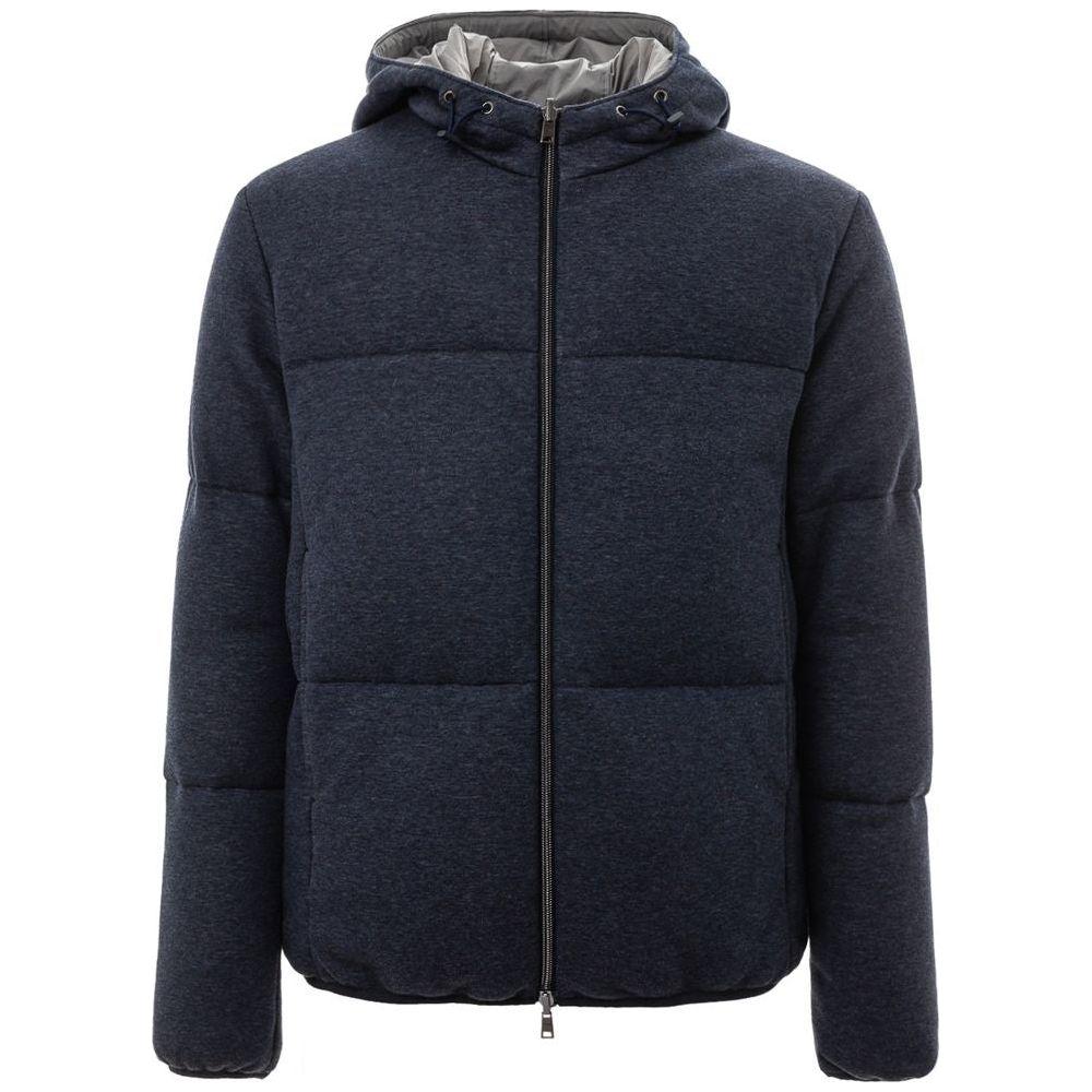 Herno Navy Blue Cotton Jacket Herno