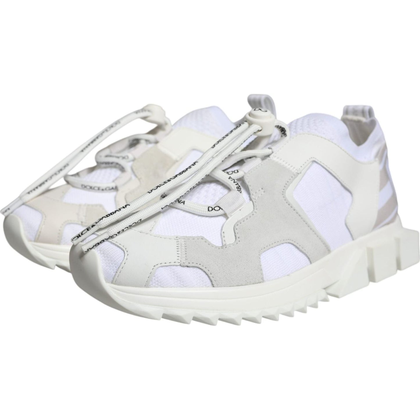 Dolce & Gabbana White Mesh Sorrento Trekking Sneakers Shoes Dolce & Gabbana