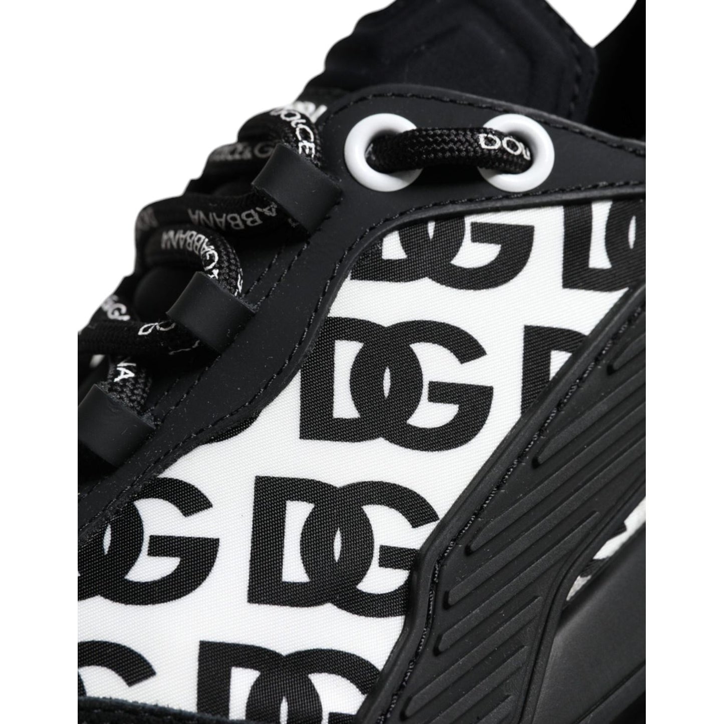 Dolce & Gabbana Black Logo Lace Up Low Top NS1 Sneakers Shoes Dolce & Gabbana