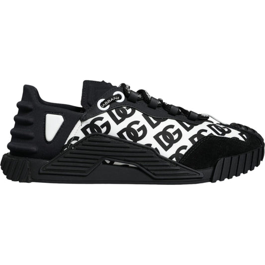 Dolce & Gabbana Black Logo Lace Up Low Top NS1 Sneakers Shoes Dolce & Gabbana