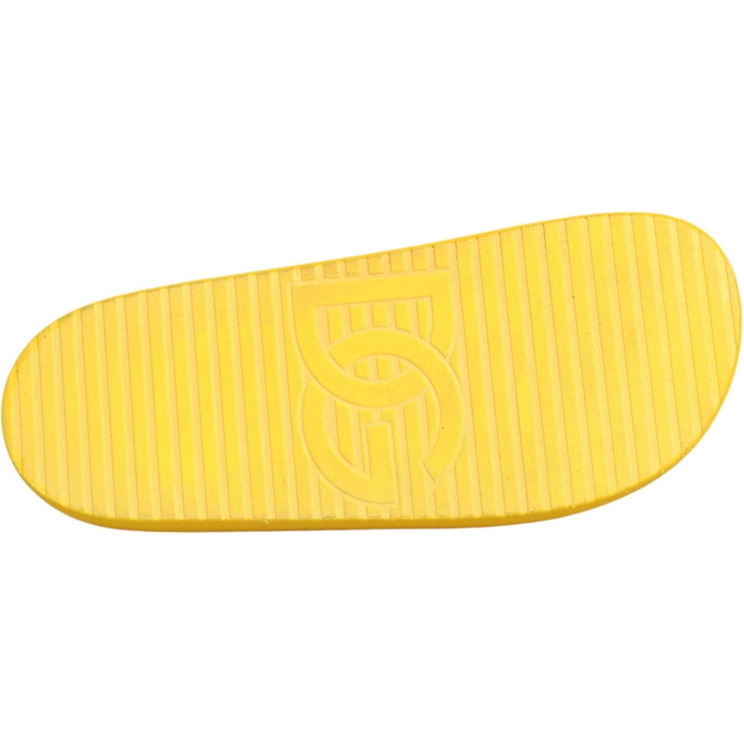 Dolce & Gabbana Yellow Rubber Slides Sandals Beachwear Shoes Dolce & Gabbana