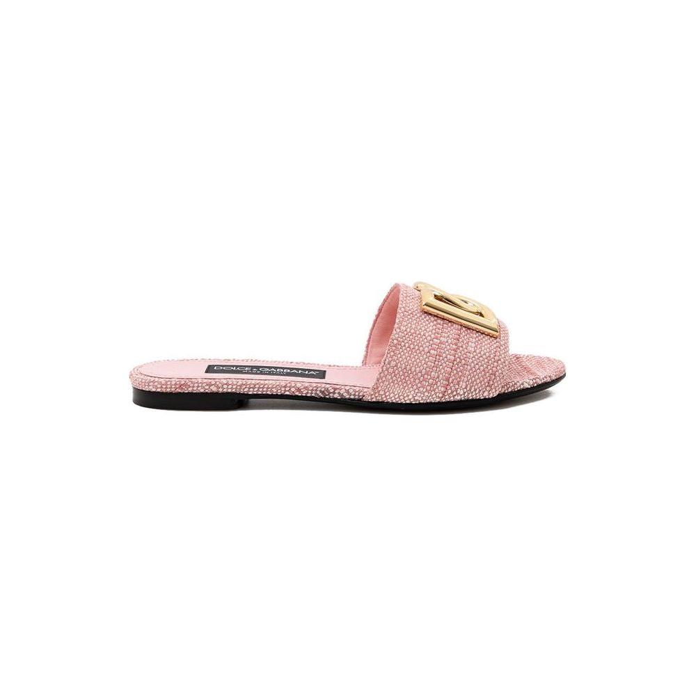 Dolce & Gabbana Pink Leather Sandal Dolce & Gabbana