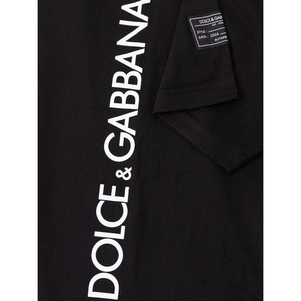 Dolce & Gabbana Black Cotton T-Shirt Dolce & Gabbana