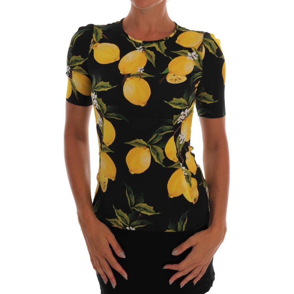 Dolce & Gabbana Sicilian Lemon Print Silk Blouse Dolce & Gabbana