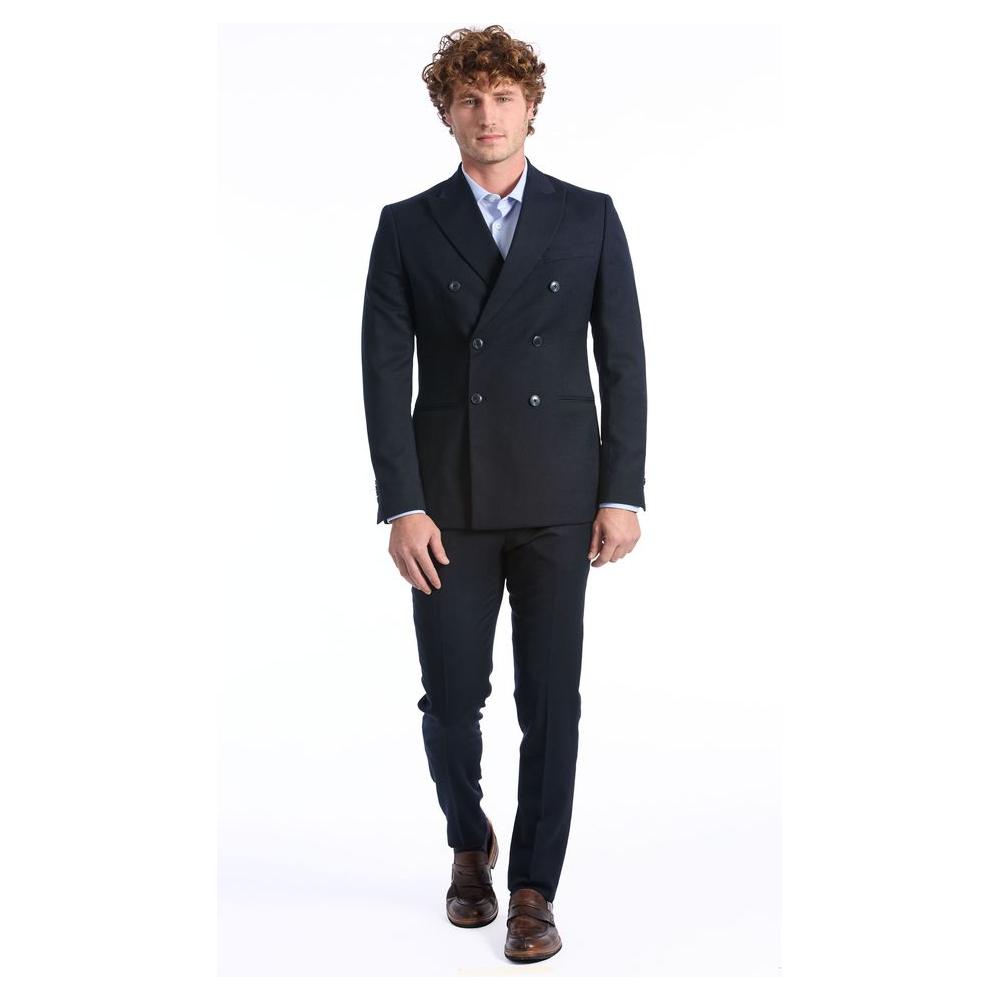 Baldinini Trend Blue Wool Suit