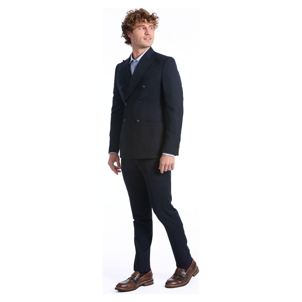 Baldinini Trend Blue Wool Suit