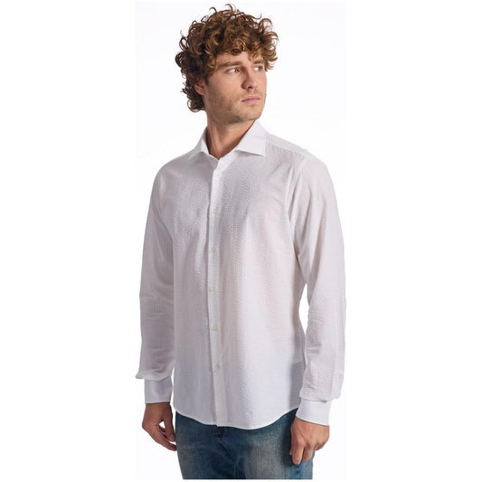 Baldinini Trend White Cotton Shirt Baldinini Trend