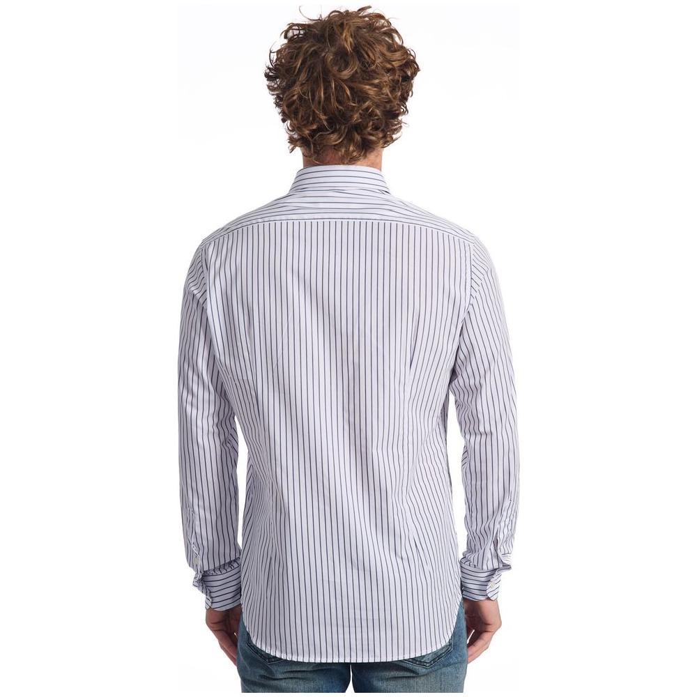 Baldinini Trend Light Blue Cotton Men Shirt Baldinini Trend