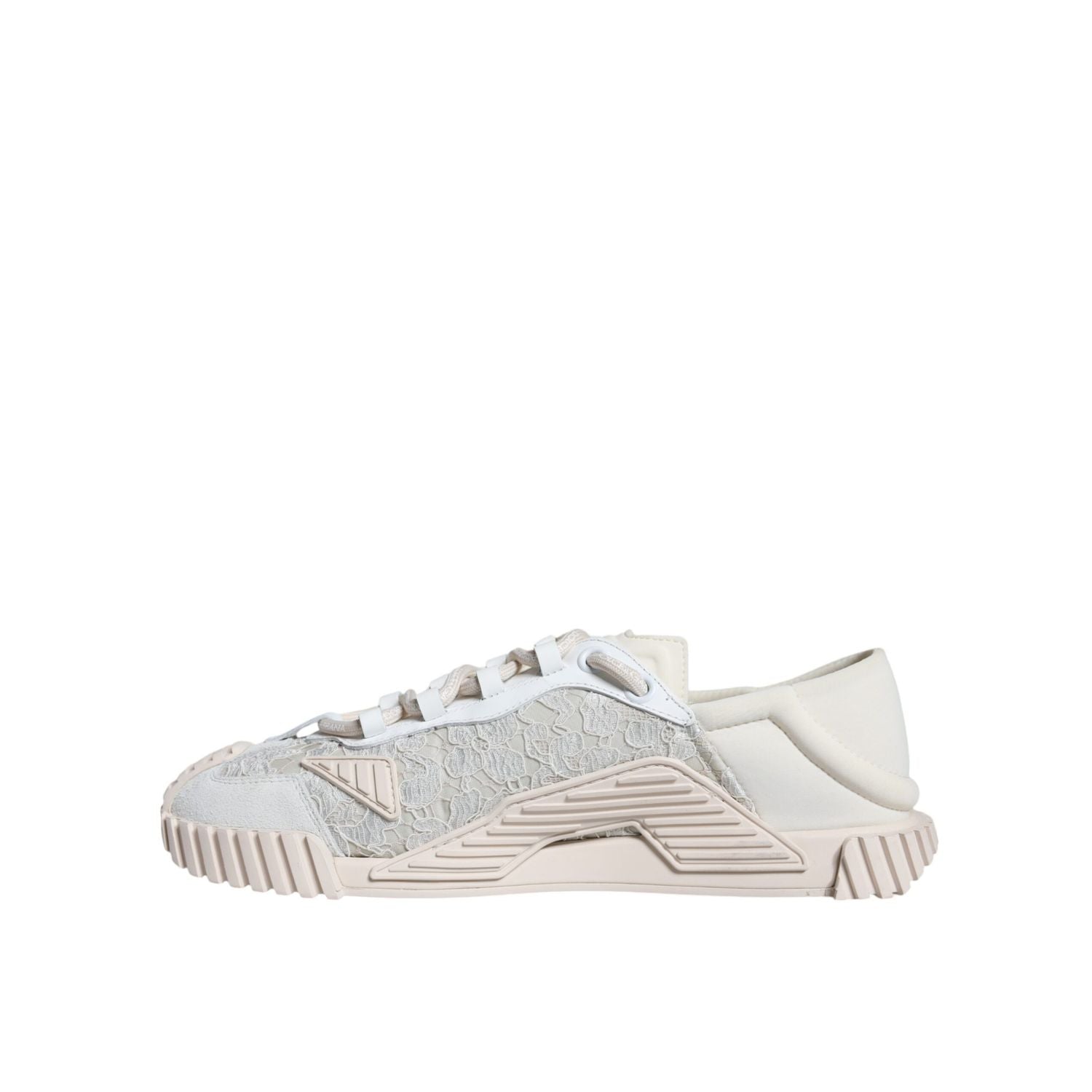 Dolce & Gabbana White Lace NS1 Low Top Sneaker Sports Shoes