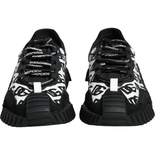 Dolce & Gabbana Black Logo Lace Up Low Top NS1 Sneakers Shoes Dolce & Gabbana