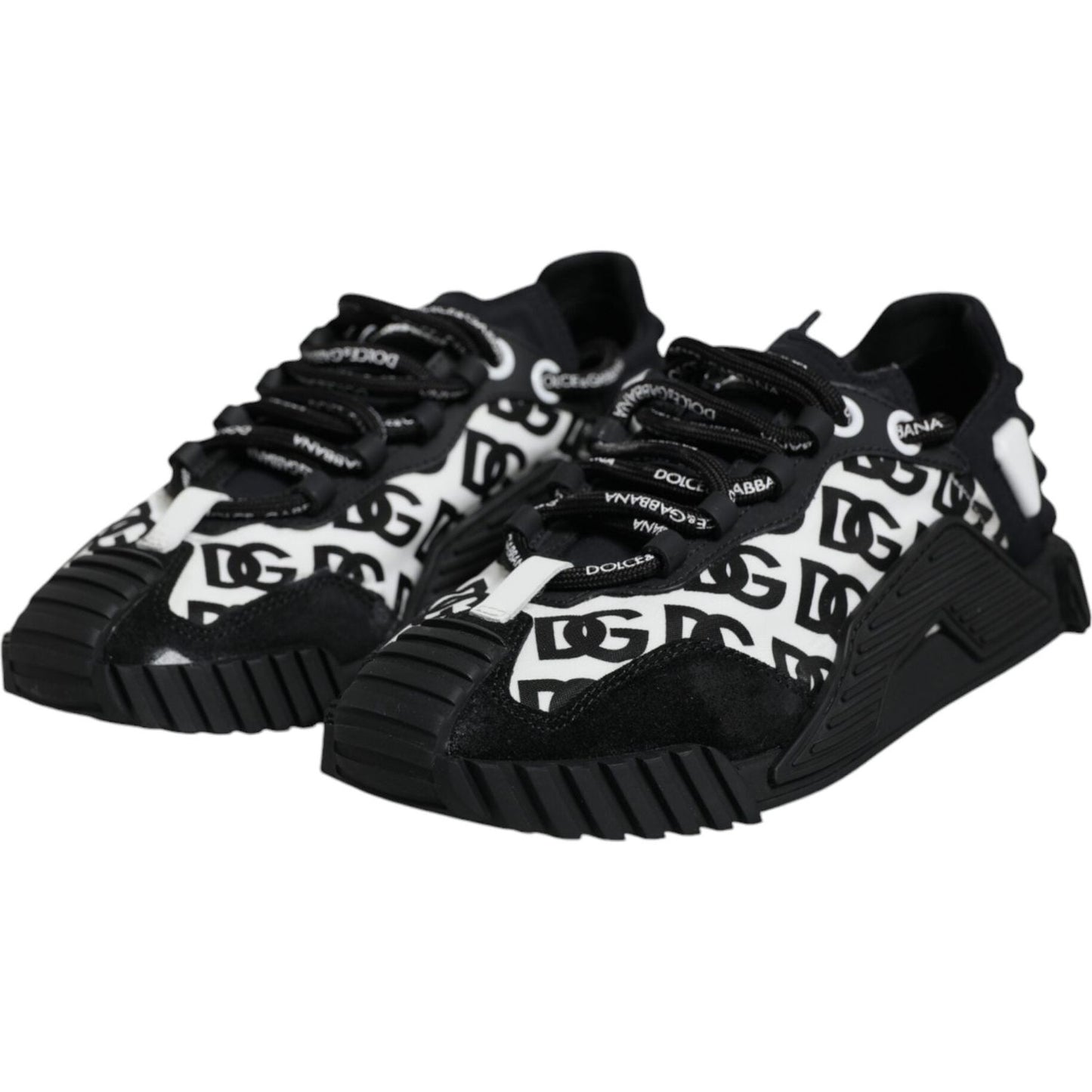 Dolce & Gabbana Black Logo Lace Up Low Top NS1 Sneakers Shoes Dolce & Gabbana