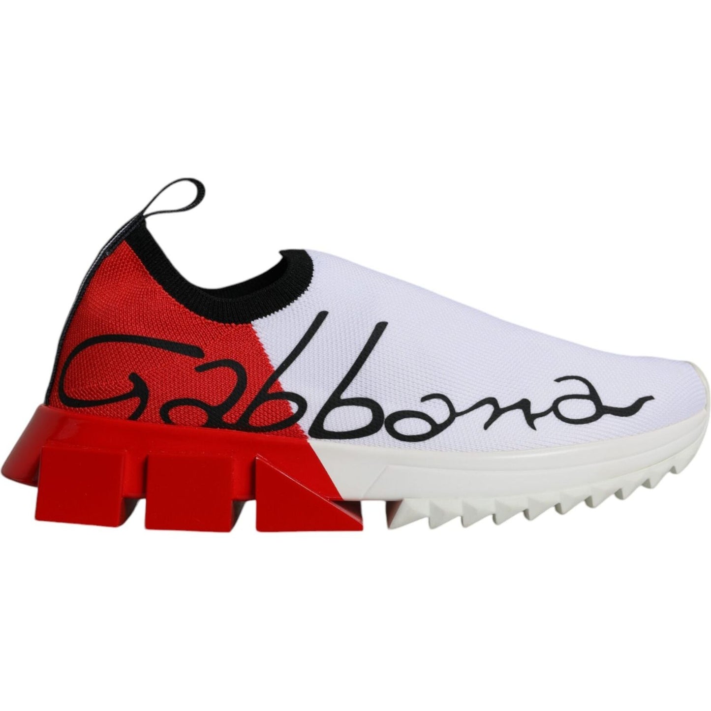 Dolce & Gabbana White Red Low Top Sorrento Men Sneakers Shoes Dolce & Gabbana