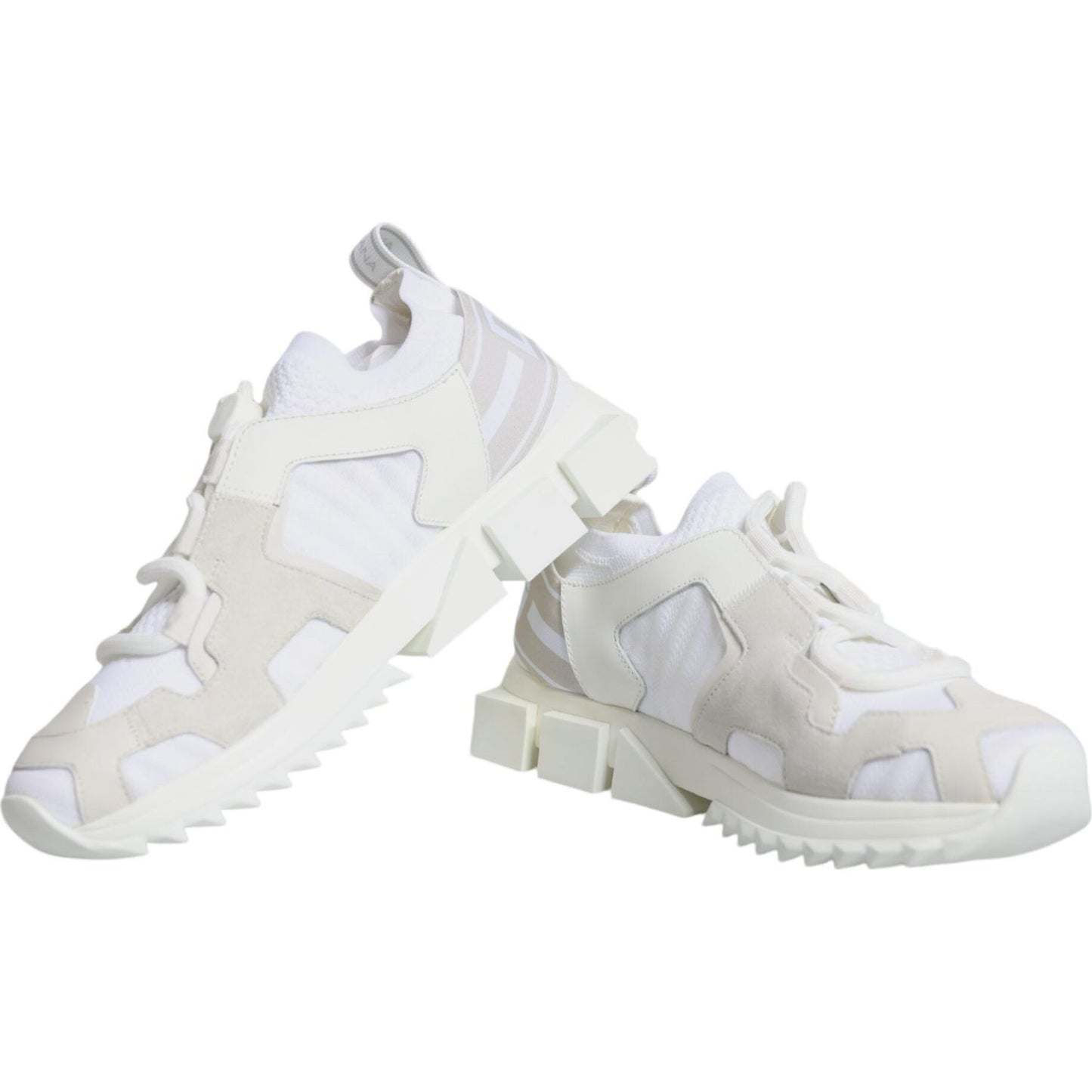 Dolce & Gabbana White Mesh Sorrento Trekking Sneakers Shoes Dolce & Gabbana