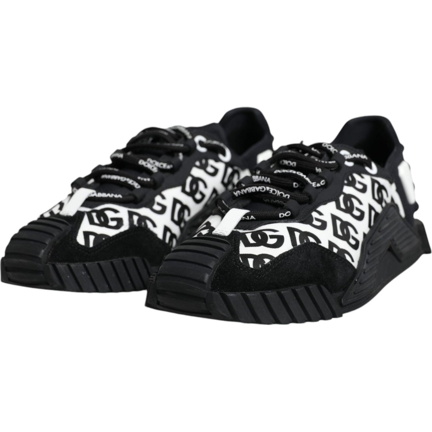 Dolce & Gabbana Black Logo Lace Up Low Top NS1 Sneakers Shoes Dolce & Gabbana