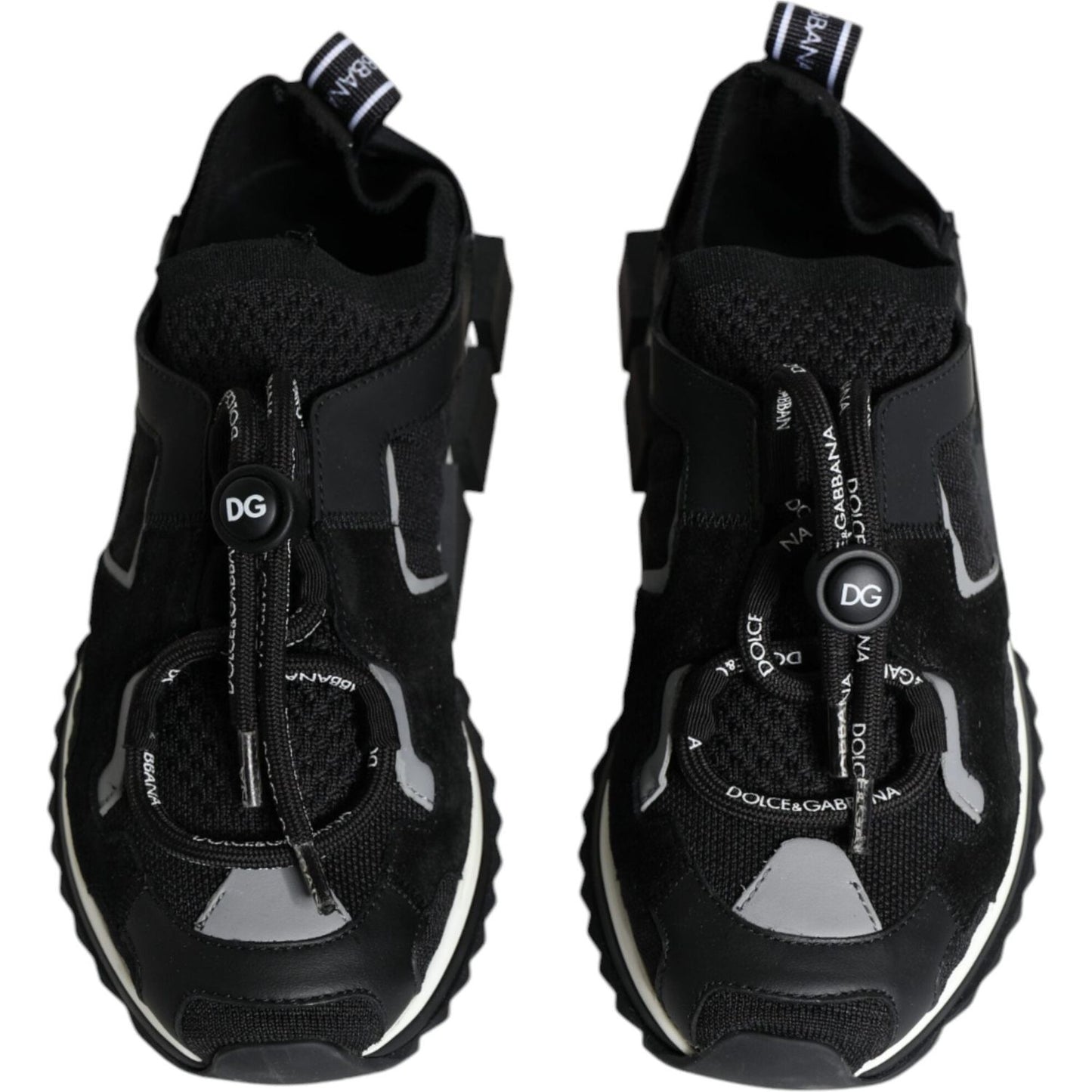 Dolce & Gabbana Black Mesh Sorrento Trekking Sneakers Shoes Dolce & Gabbana