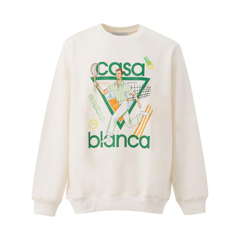 Casablanca White Cotton Sweater Casablanca