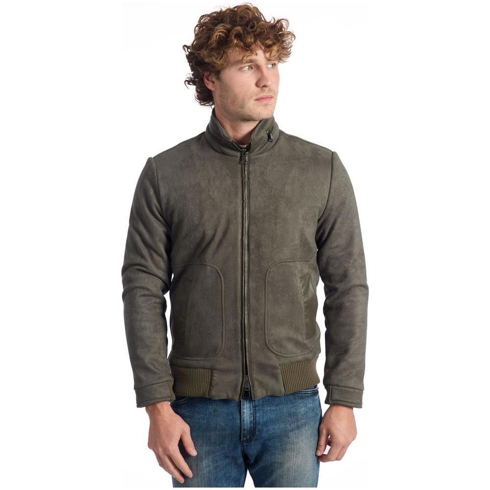 Roberto Pepe Luxury Green Eco Leather Men Jacket