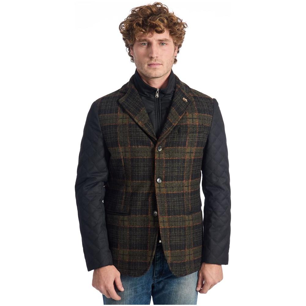 Roberto Pepe Luxury Brown Wool Men Jacket Roberto Pepe Luxury