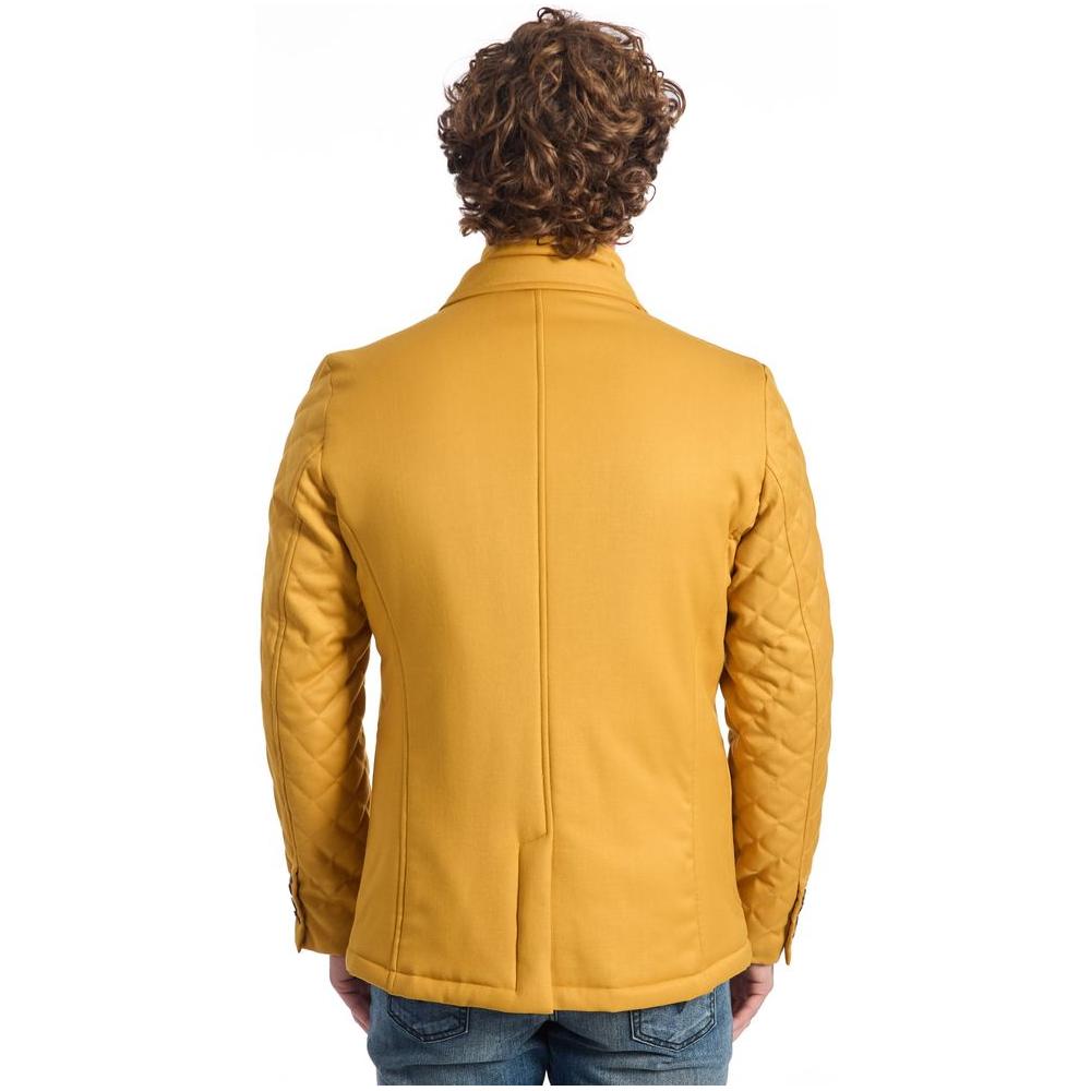 Roberto Pepe Luxury Yellow Polyester Jacket Roberto Pepe Luxury