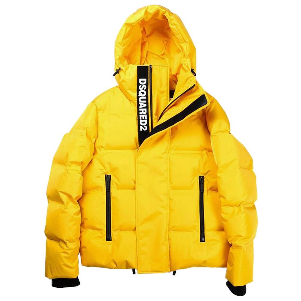 Dsquared² Yellow Nylon Men Jacket Dsquared²