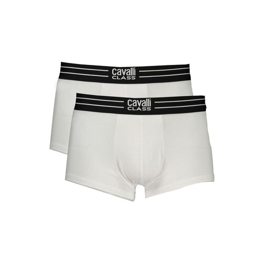 Cavalli Class White Cotton Underwear Cavalli Class