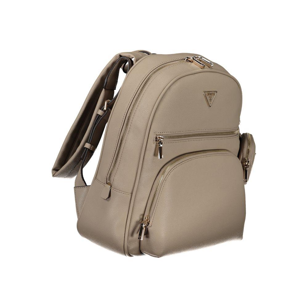 Guess Jeans Beige Polyethylene Backpack Guess Jeans