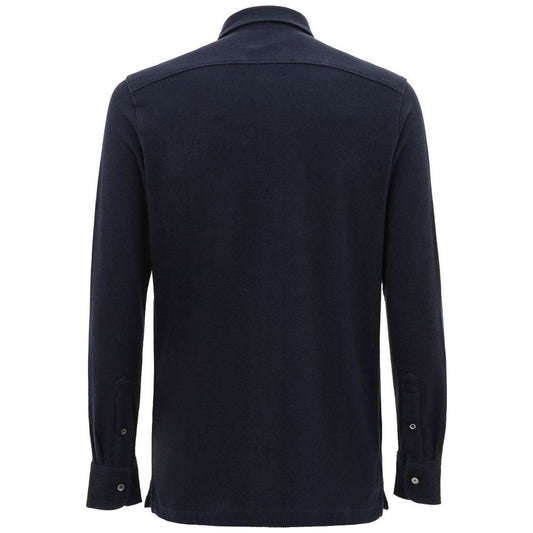 Corneliani Blue Cotton Shirt Corneliani