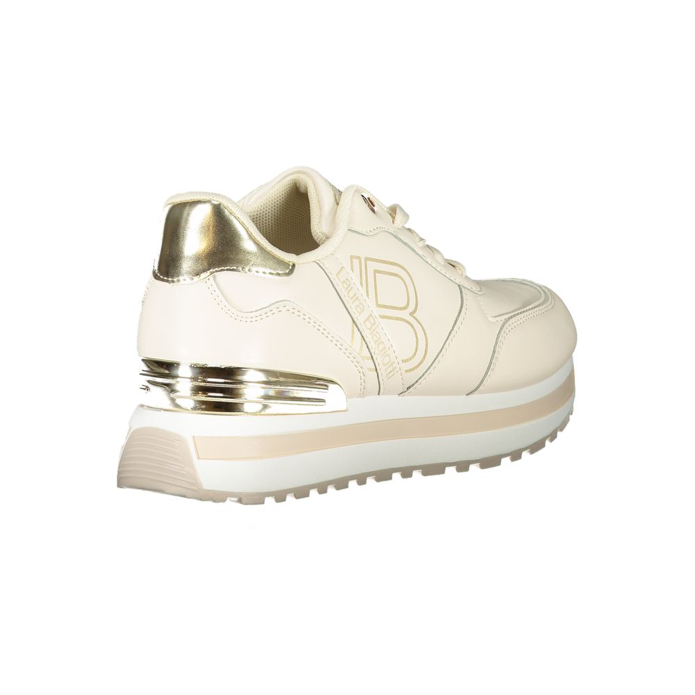 Laura Biagiotti Beige Polyester Sneaker Laura Biagiotti