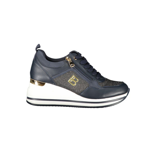 Laura Biagiotti Blue Polyester Sneaker Laura Biagiotti