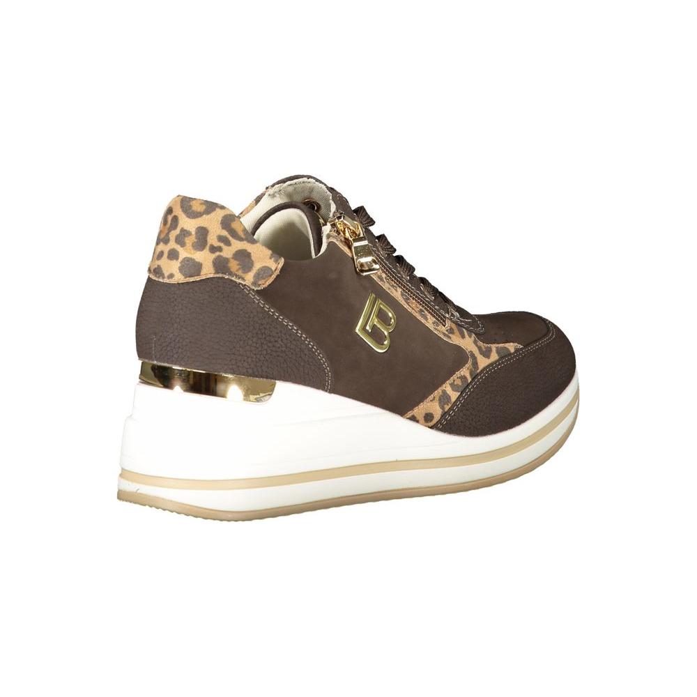 Laura Biagiotti Brown Polyester Sneaker Laura Biagiotti