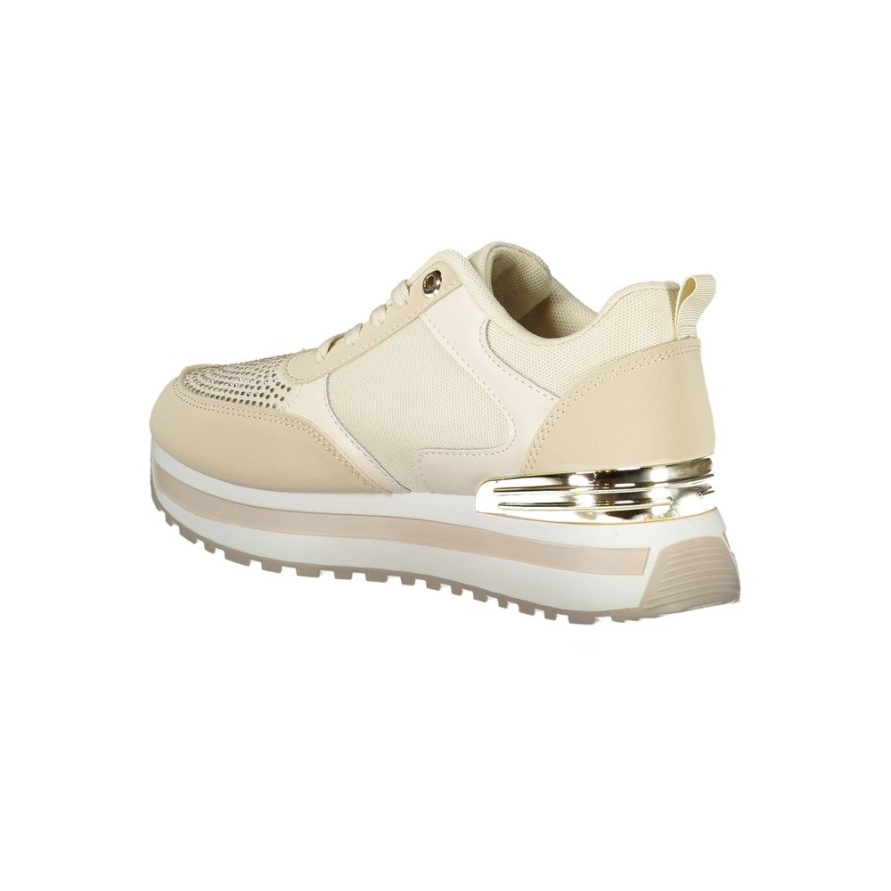 Laura Biagiotti Beige Polyester Sneaker Laura Biagiotti