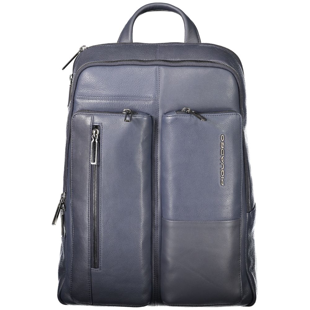 Piquadro Blue Leather Backpack Piquadro