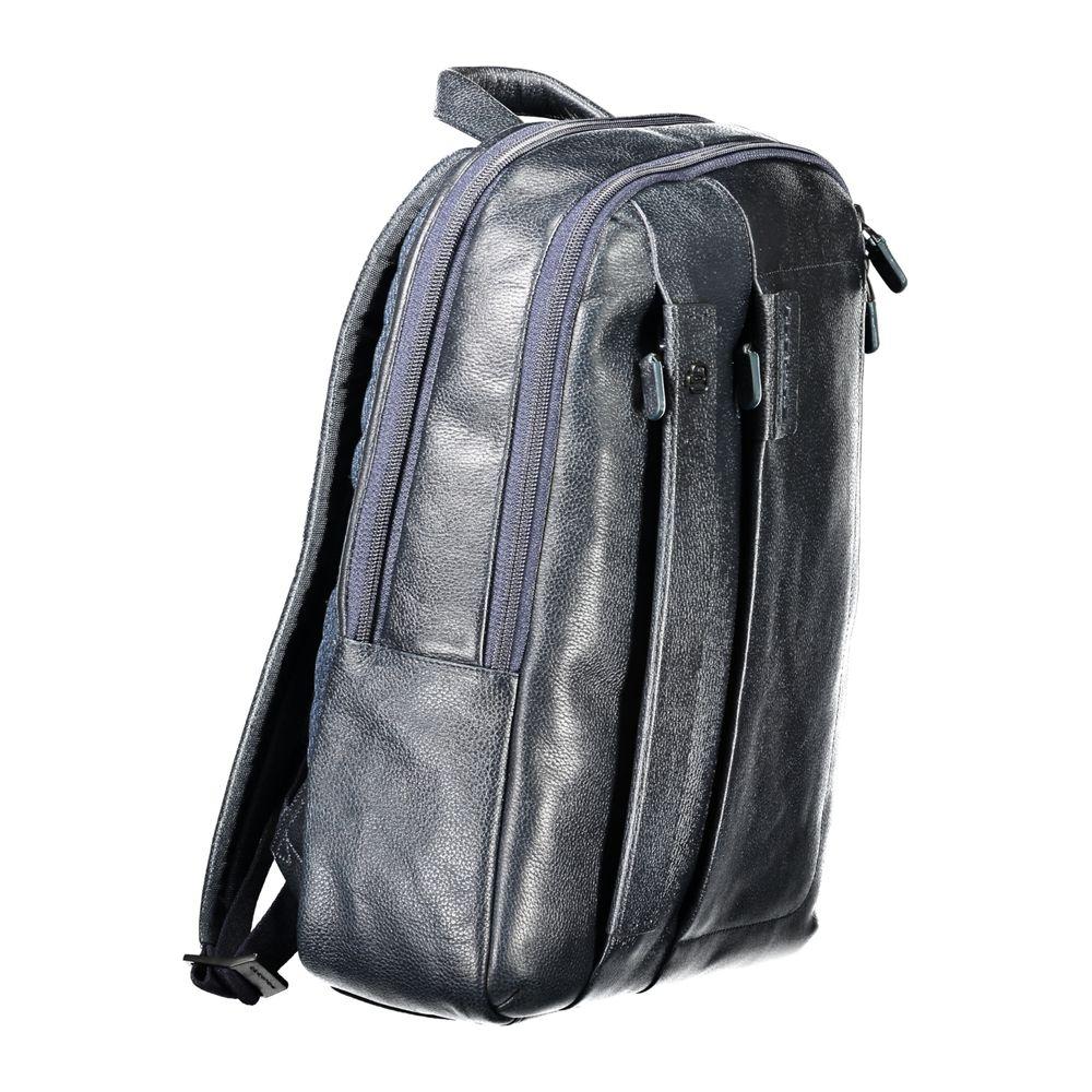 Piquadro Blue Leather Backpack Piquadro