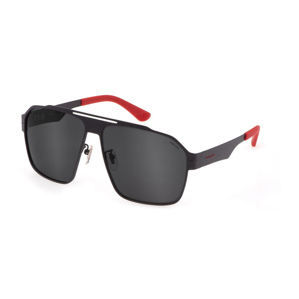 Police Gray Metal Sunglasses Police