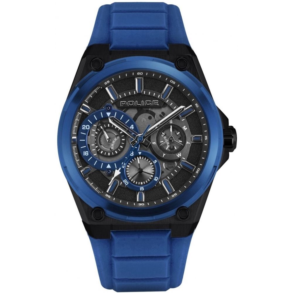 Police Blue Silicone Watch Police